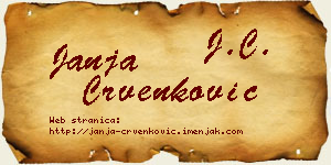 Janja Crvenković vizit kartica
